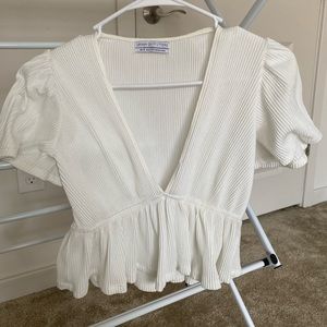 Urban outfitters white flowy top